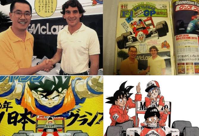 futnostalgico's tweet photo. Akira Toriyama era fã de Ayrton Senna e chegou a se encontrar com ele.

No auge de seu sucesso, ele foi convidado para desenhar um desenho da equipe McLaren de Fórmula 1 com personagens de "Dragon Ball". O protagonista da animação e do mangá, Goku, foi colocado como Senna.

Nostálgico!