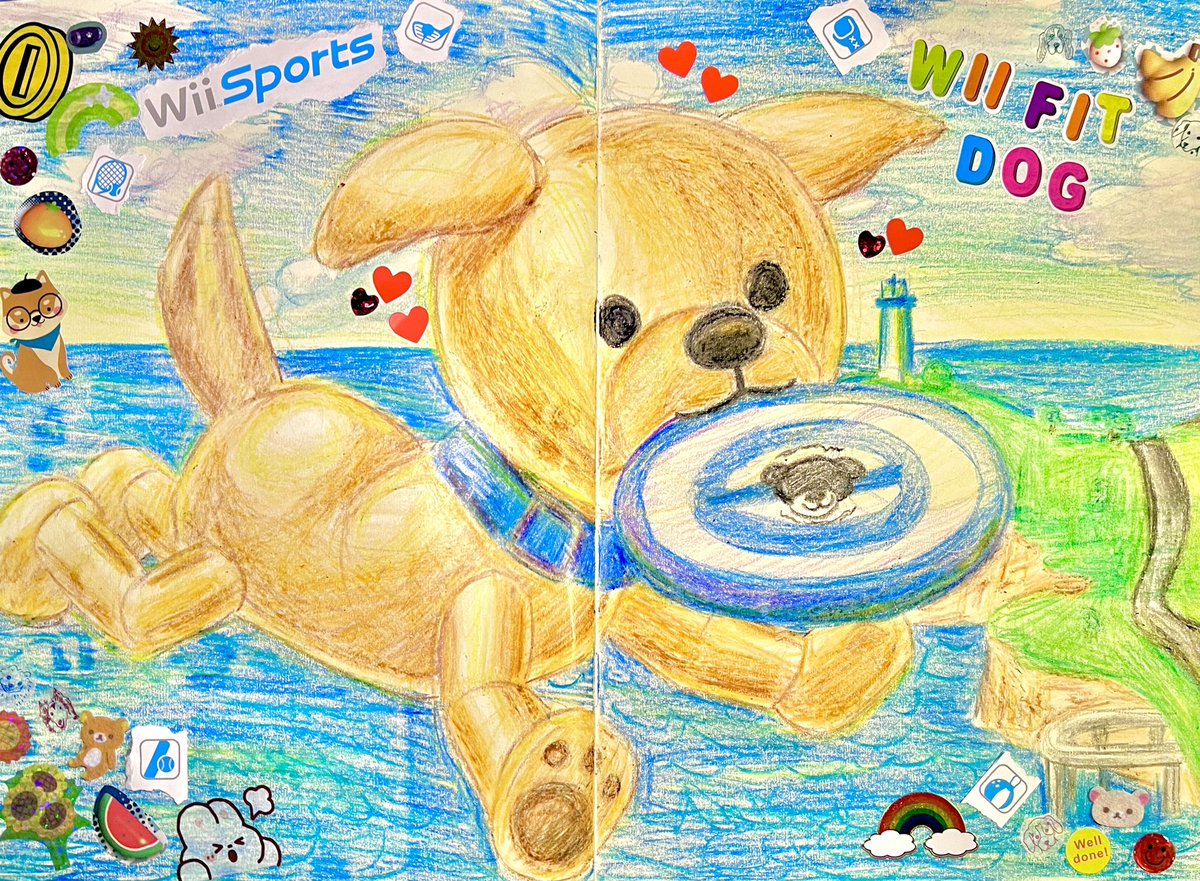 KiwiSodas's tweet photo. Wii fit dog💙 https://t.co/3oUXFkL6Ks