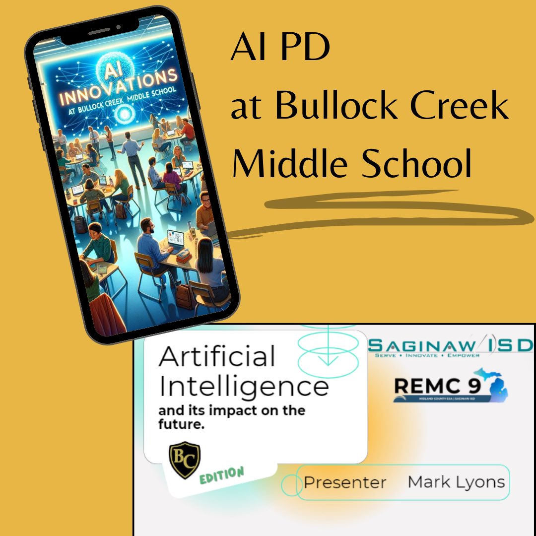 I thoroughly enjoyed the opportunity to collaborate with the educators at Bullock Creek Middle School as they embarked on their exciting journey to integrate AI into their educational practices.