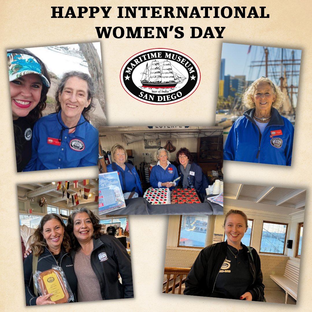 ⚓️ We are anchored in admiration for the incredible women who bring the Maritime Museum of San Diego to life! They ensure our ships & museum sail smoothly through even the roughest of storms.🌊👩‍✈️#HappyInternationalWomensDay #women #MMSD