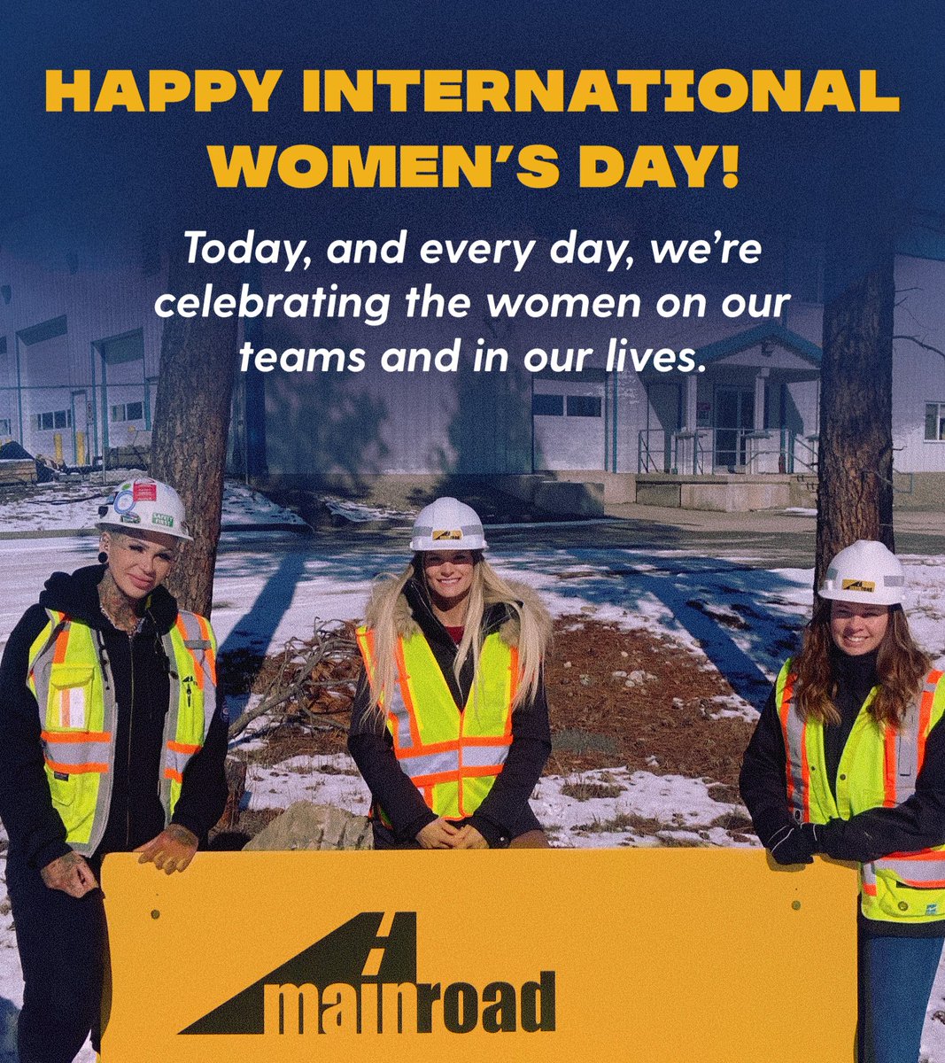 MainroadLM's tweet photo. Mainroad is lucky to have prominent women in leadership positions as well as out on the roads!
Take a minute to meet some of the amazing women in our company here:
https://t.co/ukzcEPGSqP
@BCRoadBuilders #WomenInRoadBuilding #BCRoadBuilders #InternationalWomensDay https://t.co/qPd7k5YC01