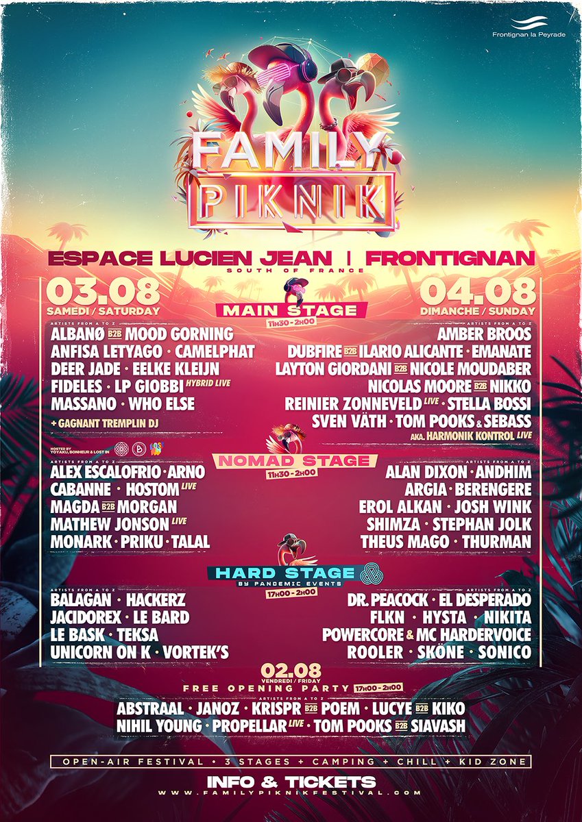 Family Piknik 2024 weekend, la programmation complète 👇 #FamilyPiknik <a href="/VilleFrontignan/">VilleFrontignanOfficiel</a> 

familypiknikfestival.com