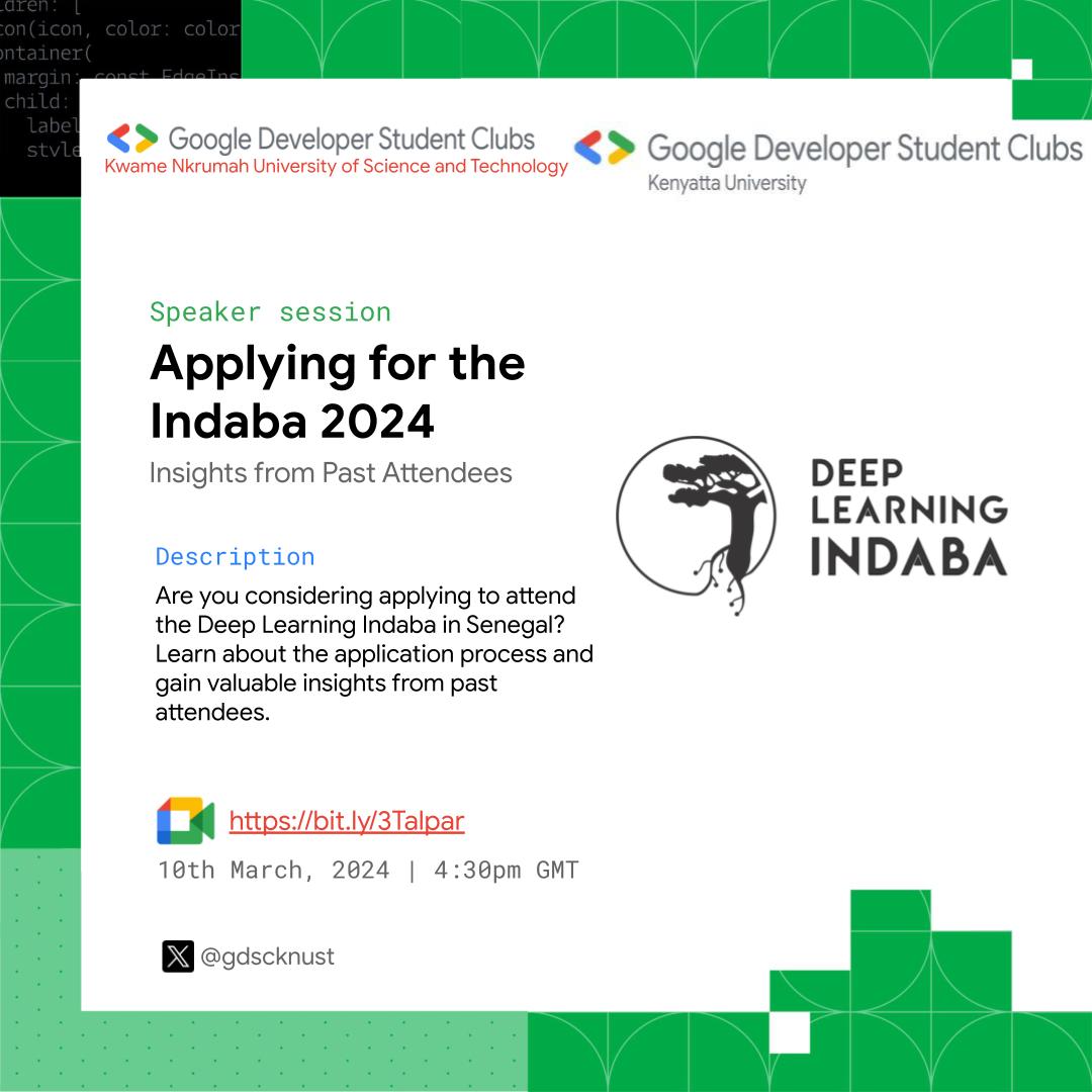 Learn about the application process and gain valuable insights from past attendees.  RSVP: bit.ly/3Talpar #DLI2024 #Indaba2024