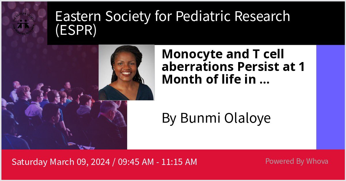 Bunmi Olaloye M.D (@bunmiolaloye) on Twitter photo If you’re in Philly at ESPR stop by my talk tomorrow in 302. Excited to share our work and represent <a href="/LizaKonnikova/">Konnikova lab</a> <a href="/YalePediatrics/">Yale Pediatrics</a> #nicu #Immunology If you’re in Philly at ESPR stop by my talk tomorrow in 302. Excited to share our work and represent <a href="/LizaKonnikova/">Konnikova lab</a> <a href="/YalePediatrics/">Yale Pediatrics</a> #nicu #Immunology