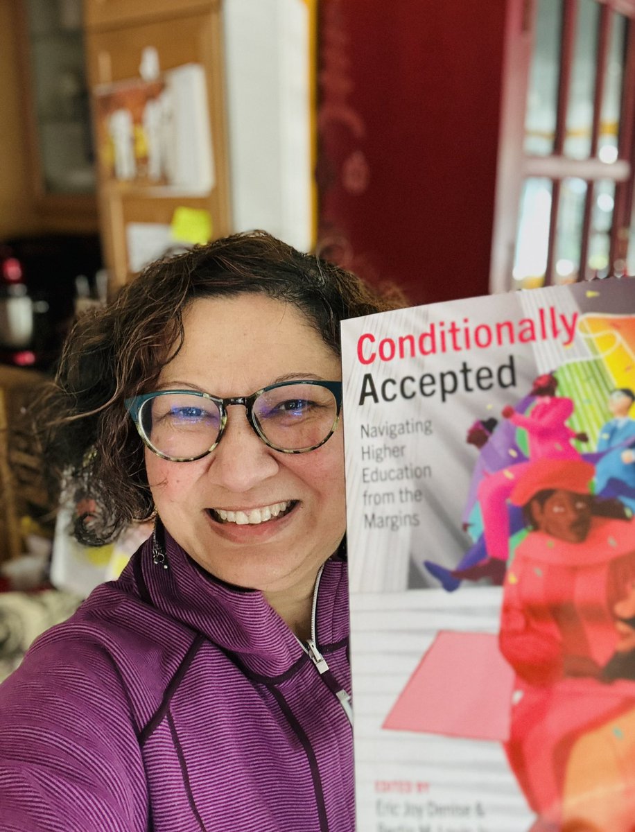 Reshmi777's tweet photo. Holding my copy of “Conditionally Accepted” edited by @MySoulIsInHaiti and #DeniseDenise
published
by @UTexasPress.
Please ask your library to order the book. 

This book and collection of essays is what @SaraNAhmed would call the “Complaint Collective.” https://t.co/11rqPmzriM
