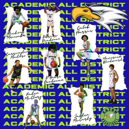 Kudos to these 🦅 for making  4-6A Academic All-District‼️
#Eagletough #gobirds