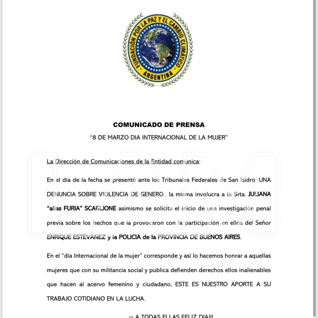 Denuncian a Furia.
Las pruebas #LAM