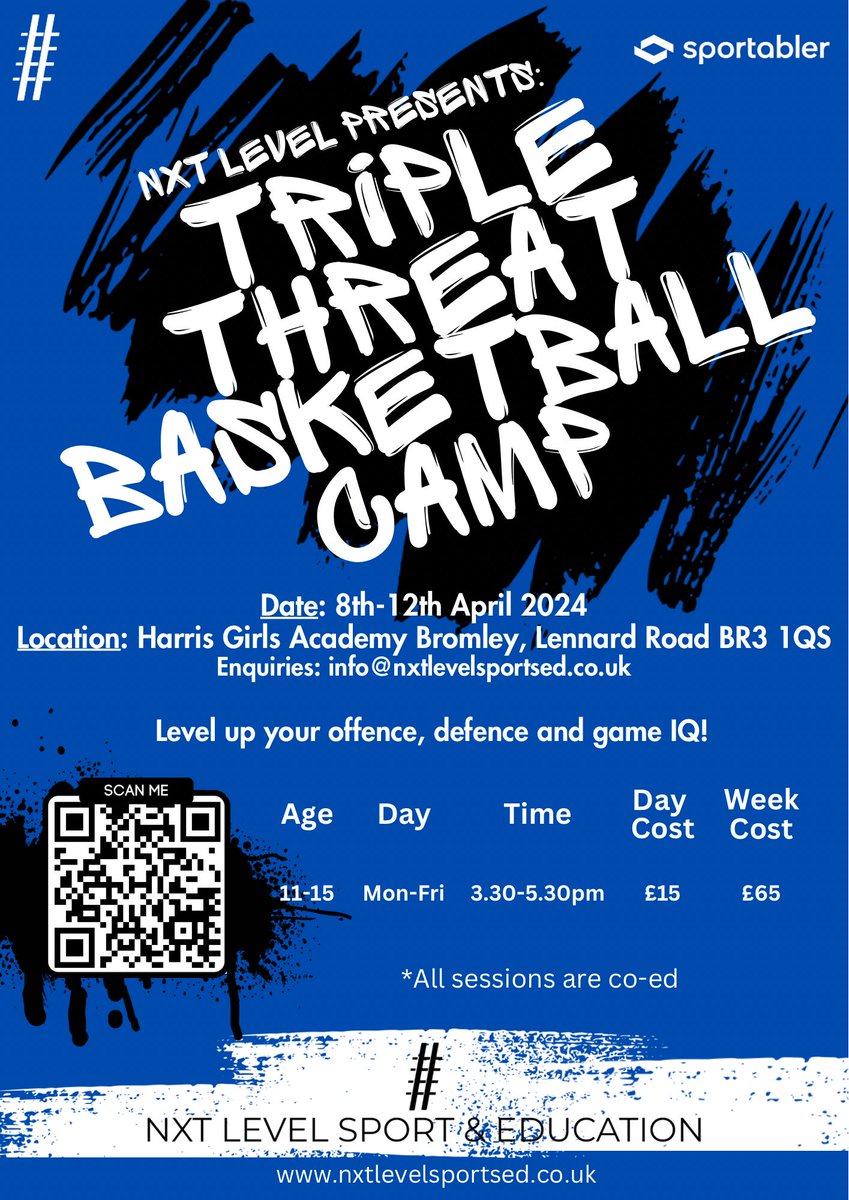 We're back for Easter! Following the success of our February Half Term camps, we're thrilled to announce our return to <a href="/HarrisBromley/">Harris Girls’ Academy Bromley</a> this Easter break for another round of thrilling Football and Basketball Camps, running from the 8th to 12th of April! abler.io/shop/nxtlse
