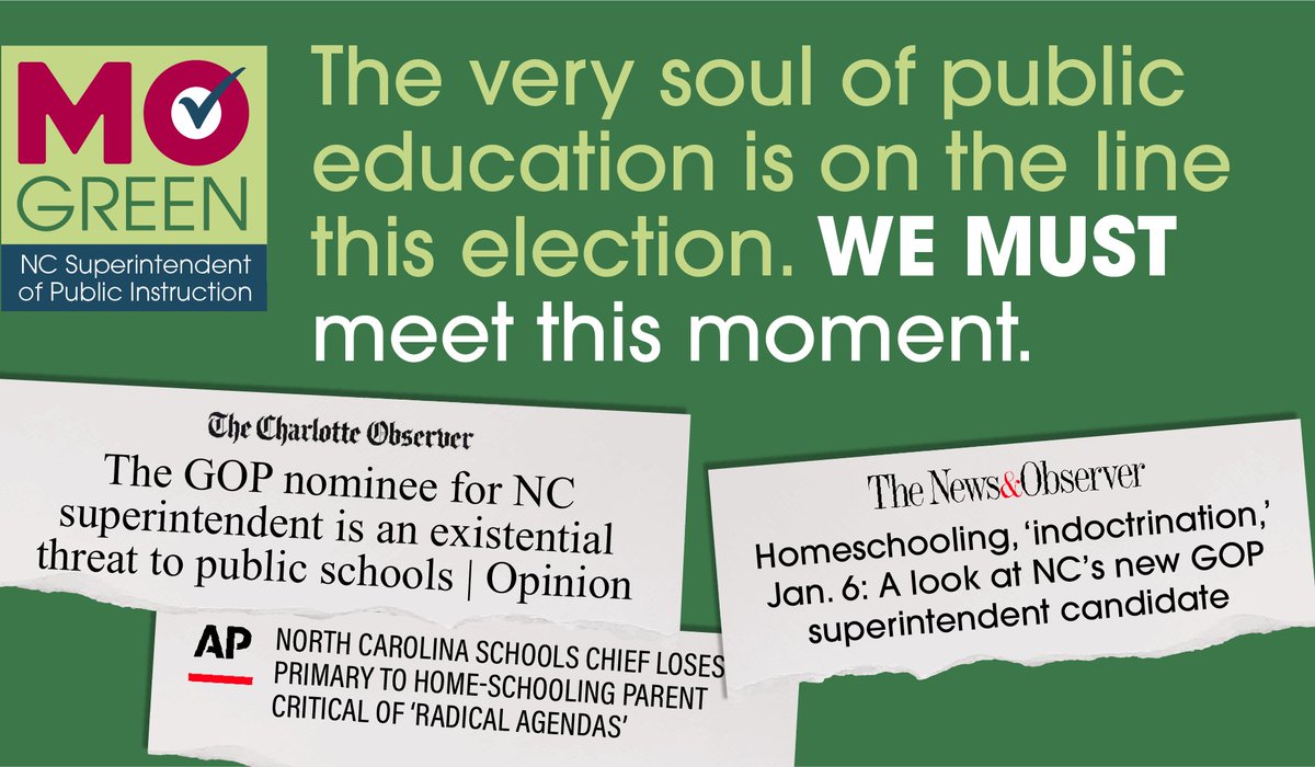 Mo Green for NC tweet media