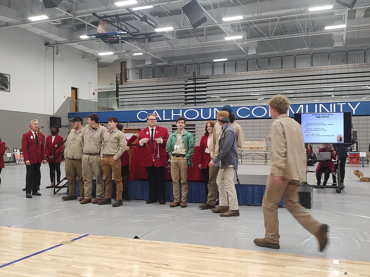 mcctcwelding's tweet photo. Congratulations to Brady Dean, Ethan Miller and Noah Burks for winning Bronze for Madison County Career Technical Center Welding Skills USA on the Fabrication Team!!! https://t.co/Yh8jwiacKO