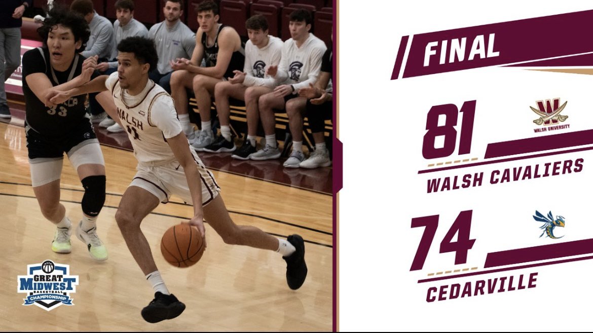 Heading to the ship🤩 The Cavs get the come from behind win to advance to the G-MAC Championship game tomorrow at 3pm! #SwordsUp