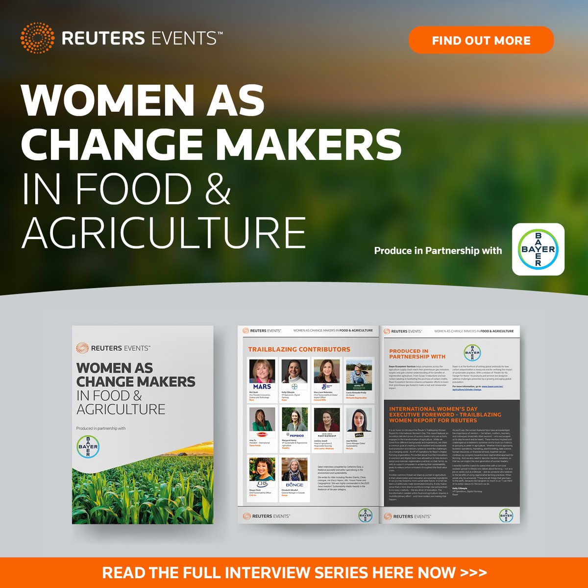 🌟 Exciting! In honor of #IWD2024, we've teamed up with <a href="/Bayer/">Bayer AG</a> to unveil a series of interviews highlighting the role of diversity and equity in shaping a sustainable food future.      

Dive into the full paper now -  bit.ly/3wMNFZ4

 #InspireInclusion #SustainableFood