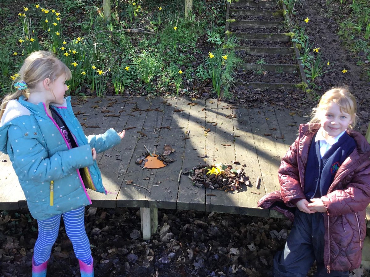 In KS1 as part of book week, we have been looking at the book 'The Leaf Thief.' The children discussed what they could use leaves for. During a Forest School session, creating leaf art. The children were excited after the visit of The doodle boy &amp; created their own doodle art.
