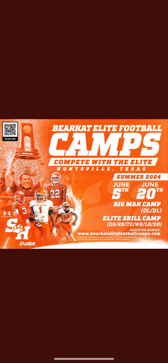 I really appreciate @DaltonMeyer85 for the invitation out to @BearkatsFB to compete in their Big Man camps. @CoachBangSHSU @RecruitsCenTex @CoachQCPProud @BarksdaleBeau @AllenMarrow @CoachJPerkins