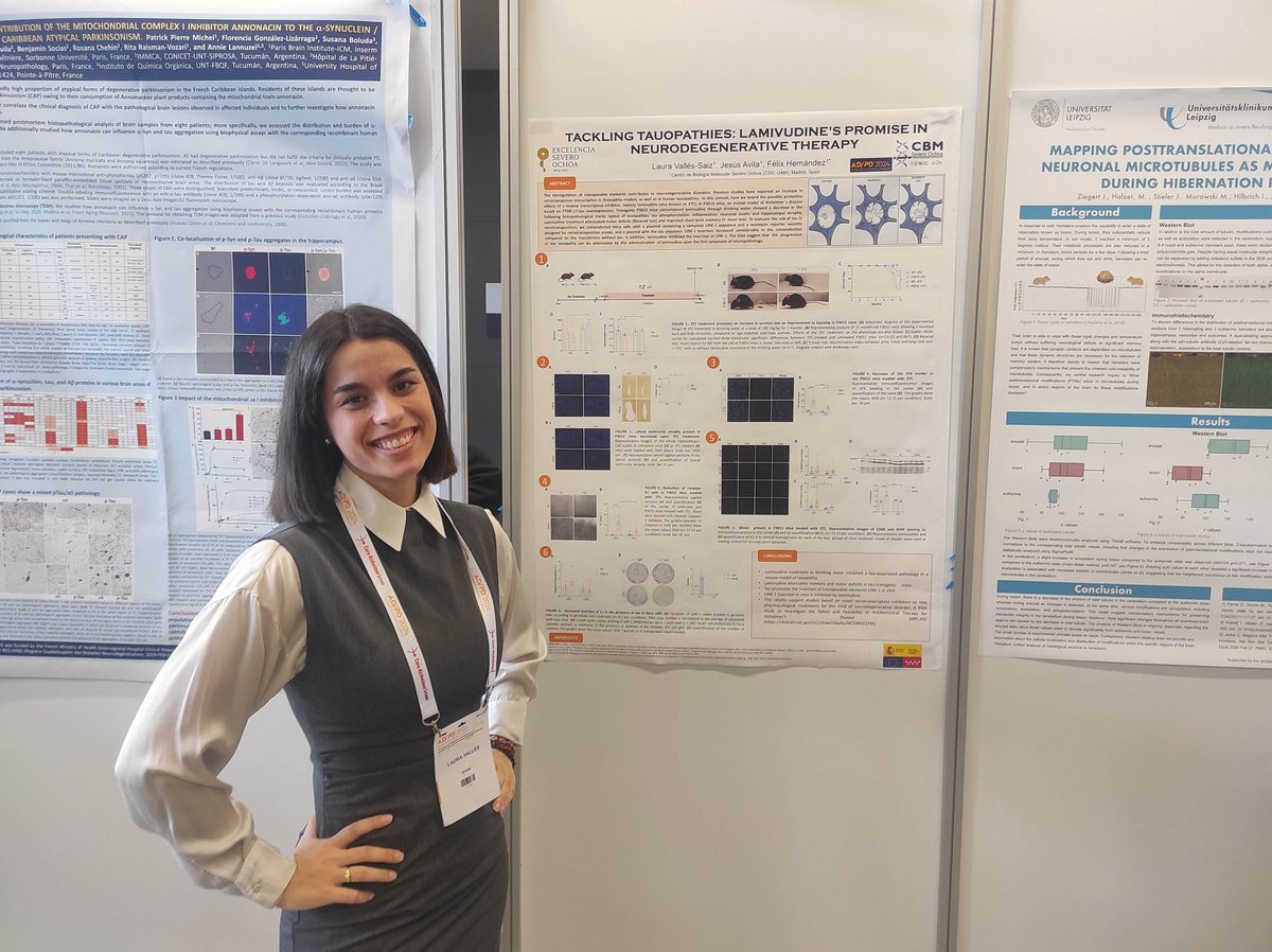 Happy to share the research project  of our group of @CBMSO_CSIC_UAM and @UAM_Medicina in #ADPD2024 in Lisbon. #TopNeuroscience