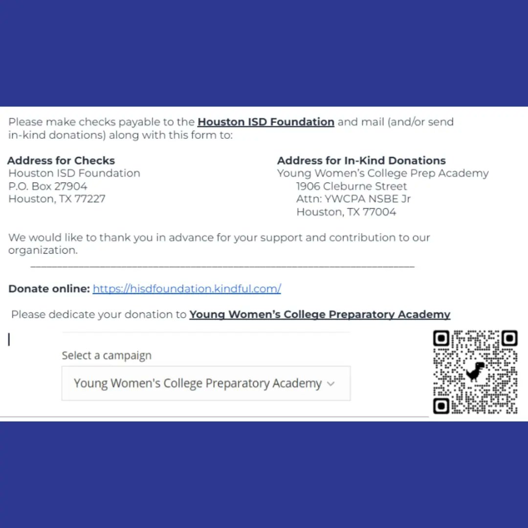 🌟 Celebrate #InternationalWomensDay with us!  #YWCPASTEM students are leading the charge in #STEM. 🚀🌬️🤖 Support their growth: Donate to the Houston ISD Foundation, choose Young Women's College Preparatory Academy. hisdfoundation.kindful.com/#InspireInclus… #IWD2024 #womensday #EmpowerHer #NSBEJr