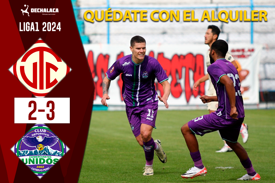 🏆🇵🇪 #Liga1 - Apertura - fecha 7

🏟 ¡FINAL EN EL GERMÁN CONTRERAS JARA!

⚽ UTC 2 (Koichi Aparicio 31', Jarlín Quintero 45) - Comerciantes Unidos 3 (Piero Magallanes 8' penal y 75', Sebastián Gonzales 24' penal)

⚠ Es la segunda vez que UTC sufre una derrota en 23 partidos como