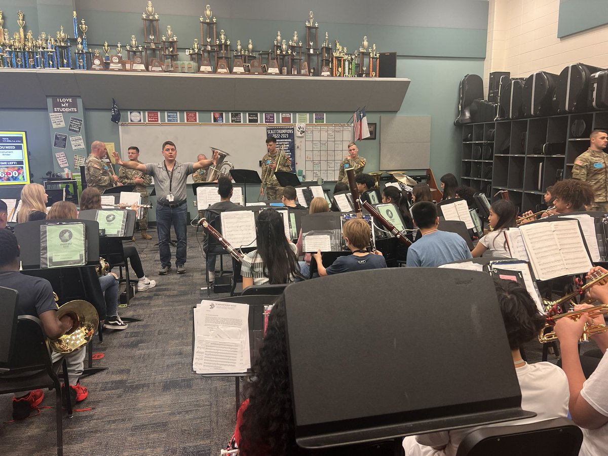 I enjoyed visiting our amazing band department today!