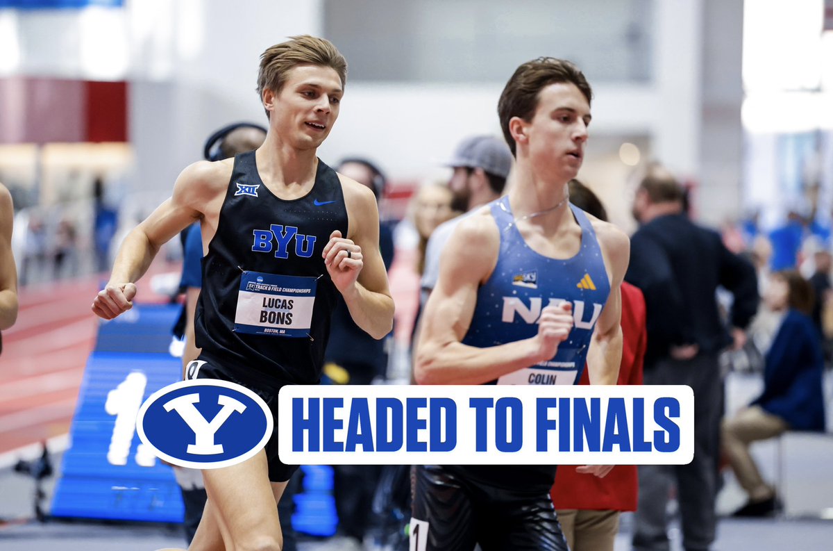 BYUTFXC's tweet photo. See you in the finals 🫡

Bons took the first qualifying spot in his heat, securing his place in the men’s mile final tomorrow https://t.co/lspqniJ5Hx