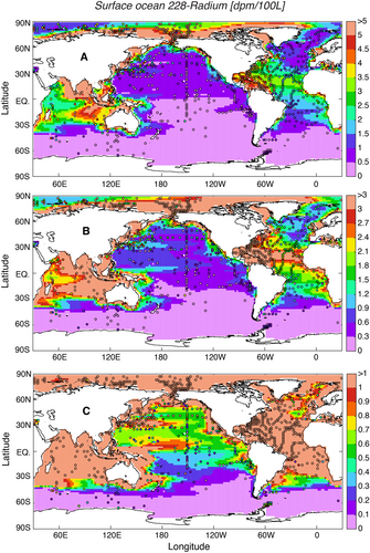 Radium is sourced from sediments, providing a tracer of water that has recently interacted with the continental margin or seabed. Moore et al., use 228Ra to trace water movements and current speeds in the upper Pacific @geotraces #AGUPubs agupubs.onlinelibrary.wiley.com/doi/full/10.10…