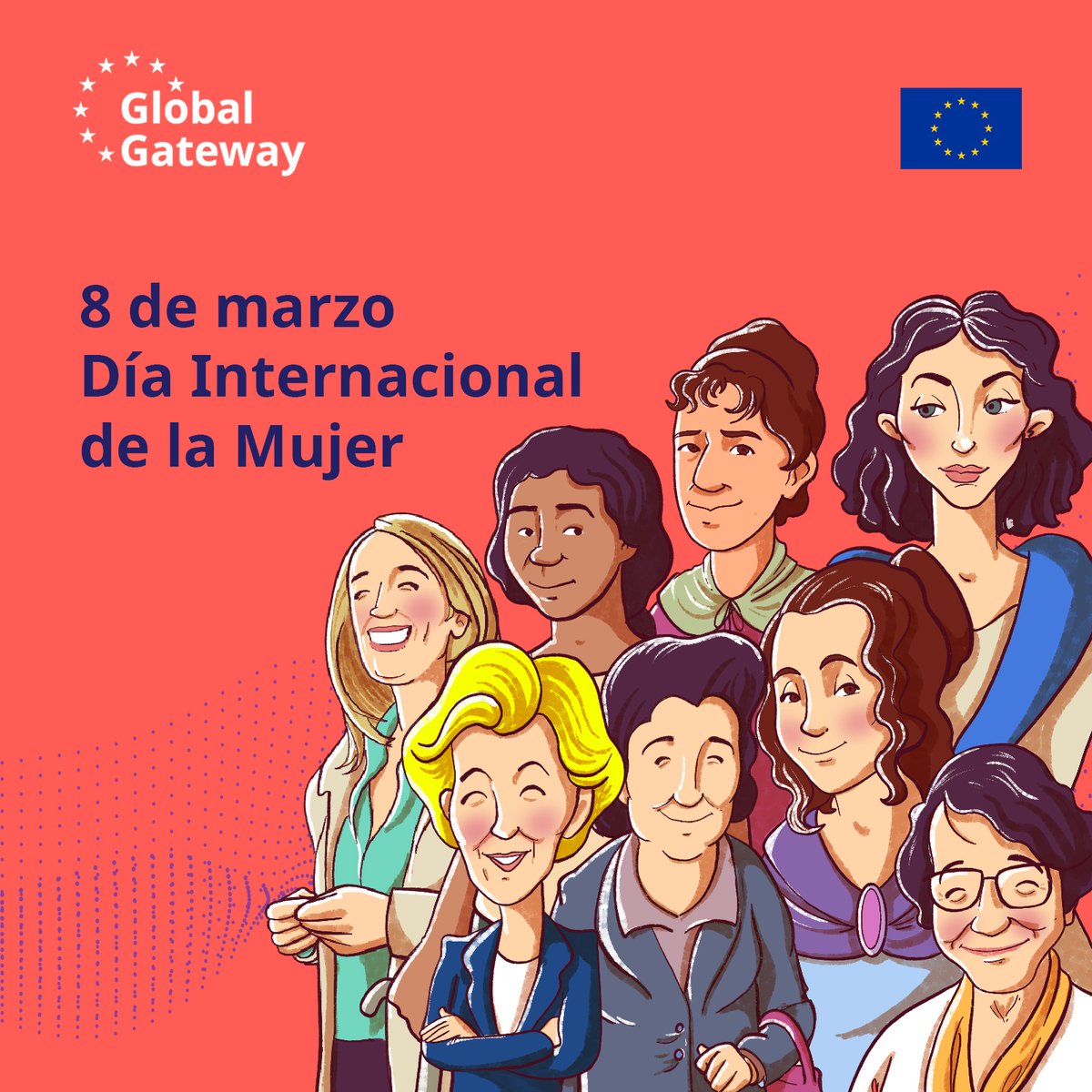 Este #8M, Día Internacional de la Mujer, reconocemos a quienes hacen que día a día el mundo 🌎 y 🇸🇻 sea cada vez más inclusivo; aportando desde el ámbito de la ciencia, la educación, la economía, la innovación y los derechos humanos. 👩‍🌾👩‍💼 #GlobalGateway #WD2024 #InspireInclusion