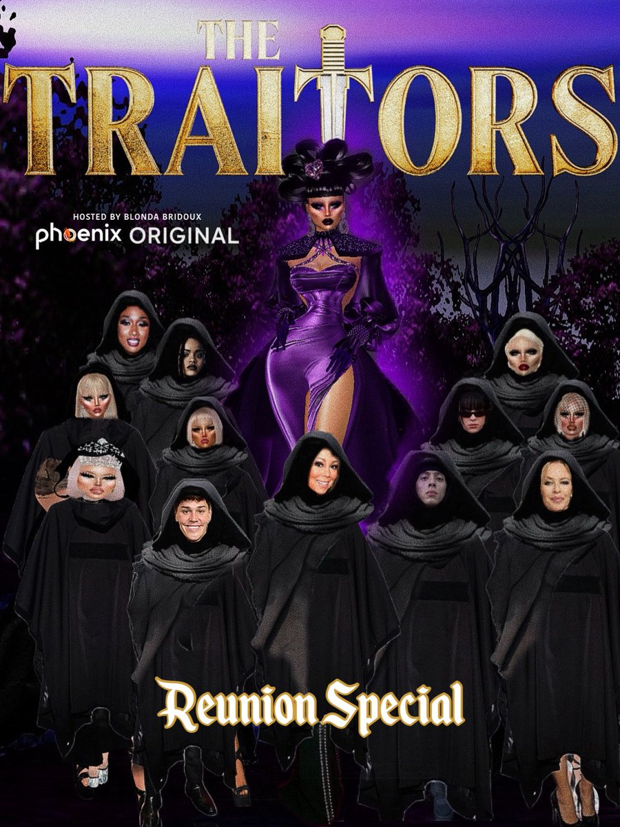 TheTraitorsSM's tweet photo. #TheTraitorsSM⚜️
Episode 6:
The Reunion Special! Hosted by @BlondaBridoux https://t.co/4NiN3XFnyO