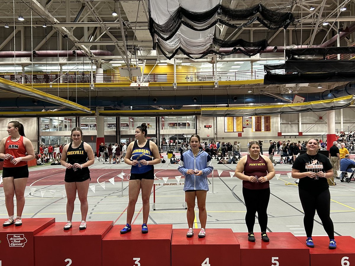 MPCHS_Girls_TF's tweet photo. Congratulations to @EllaEnsminger07 at ISU today! 5th place finish with a shot out of 35’ 11.25! Throwing 💣 💪 https://t.co/HWcNYppLZE