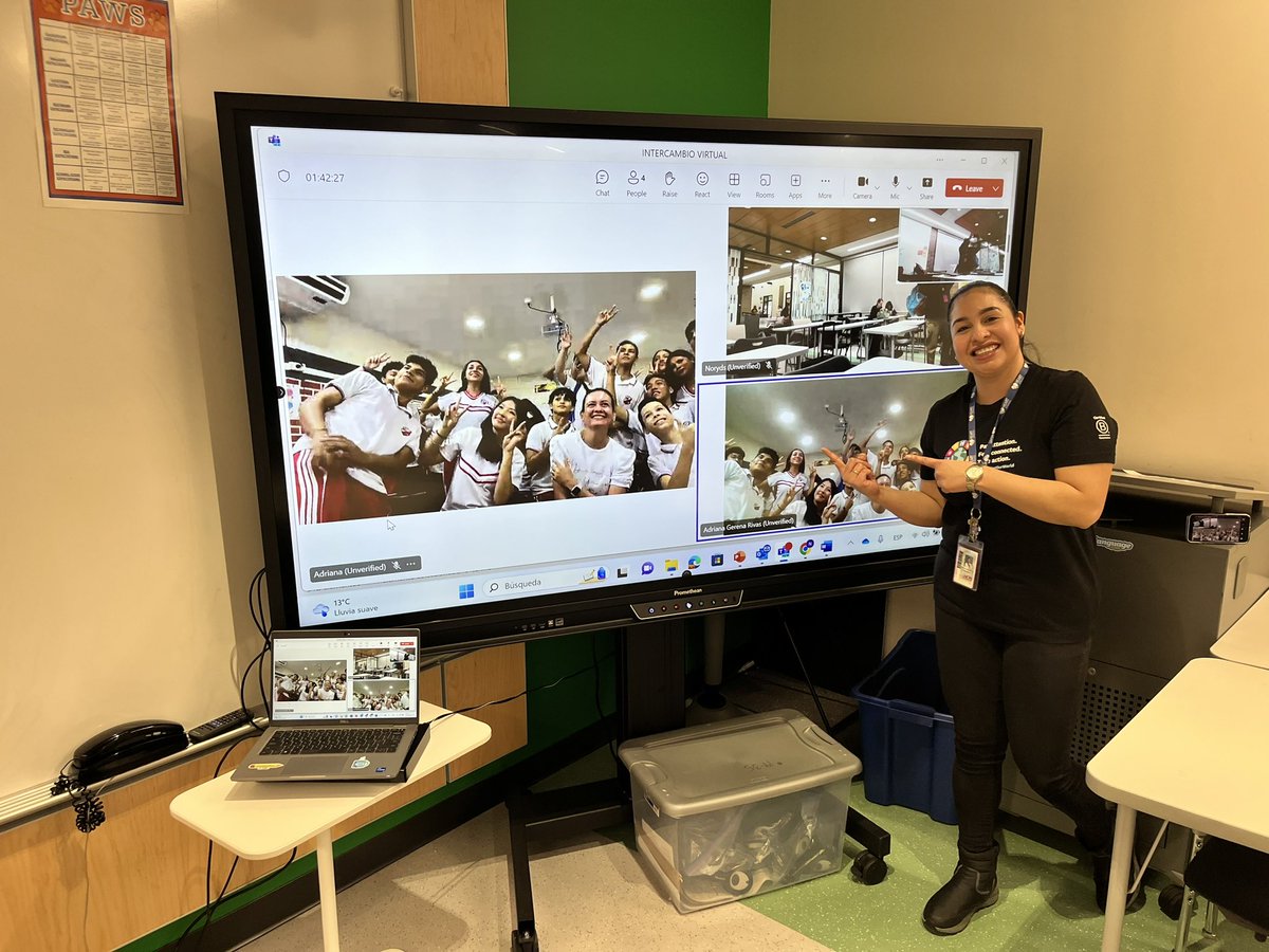 Norydaleon's tweet photo. My students from Tucker 🇺🇸and students from Liceo High School, 🇨🇴held a fantastic virtual exchange.This fruitful interaction promoted cultural understanding and sparked ideas for future collaborations. @ParticipateLrng kids had so much fun😊👏❤️
 #UnitingOurWorld @JRTPrincipal https://t.co/rbNNYbotJT