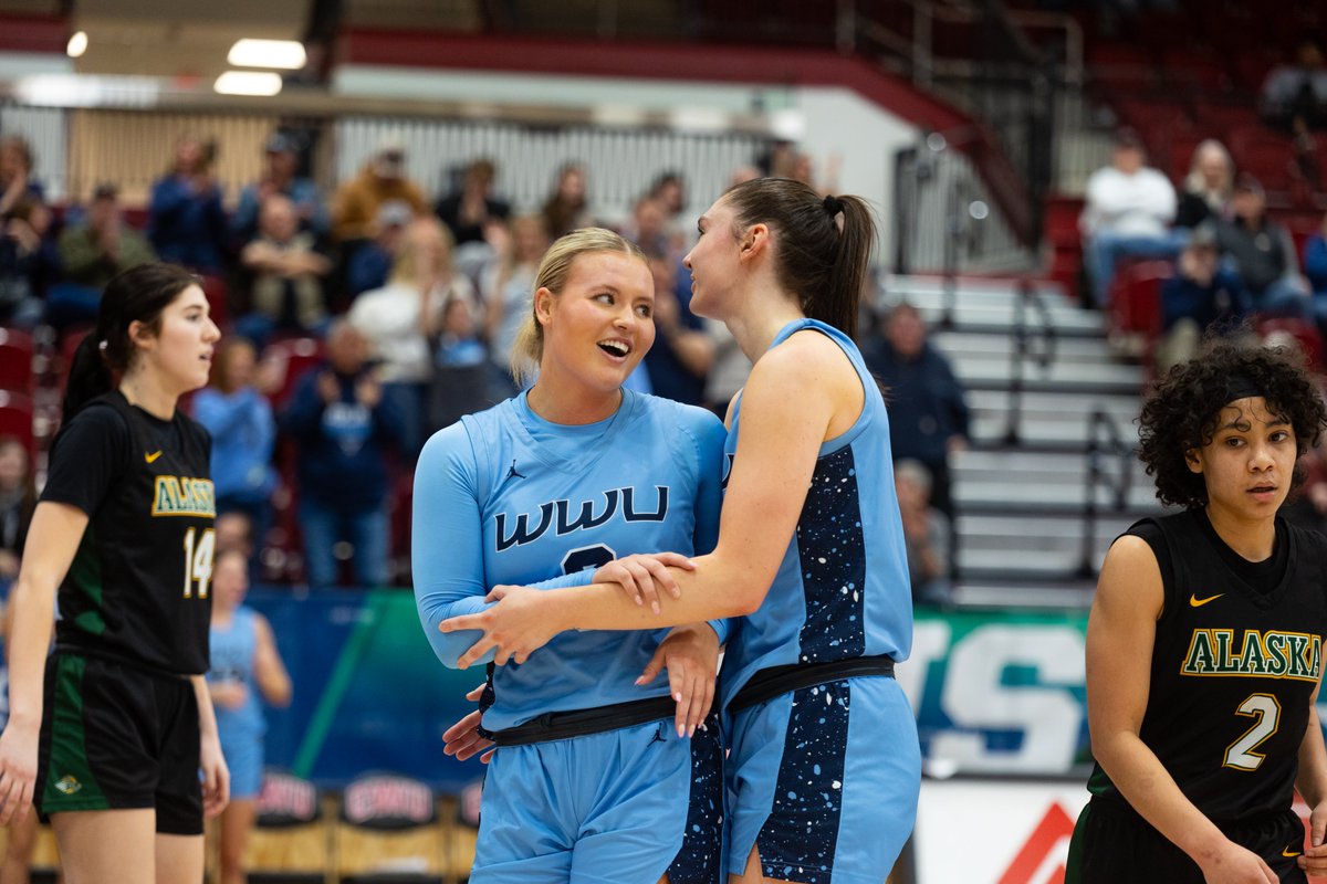 WWUAthletics's tweet photo. W🏀 | Scenes from the @WWUbasketball GNAC Semifinal victory over Alaska Anchorage, 75-60, led by 24 points on eight 3-pointers by Riley Dykstra and a near triple-double by Brooke Walling.

📸 : @ThompsonnJacob https://t.co/Xy5AuAfSId