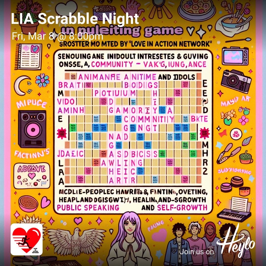 askdrflow's tweet image. Game night alert! Join us for a night of scrabble on our discord server!

#loved #lovable #dailycommunity #teambetter #heylo #musicaltheatre #broadway #globalcommunity #theloveexperience #encourage #equip #empower #community #calendar #love #support