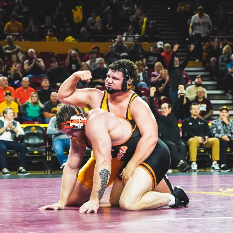 pac12's tweet photo. Just two days from the Pac-12 Wrestling Championships! 💪

@ASUWrestling's Jacori Teemer and Cohlton Schultz are going for their 4th title in their weight class 👀 

More info and full bracket ⤵️