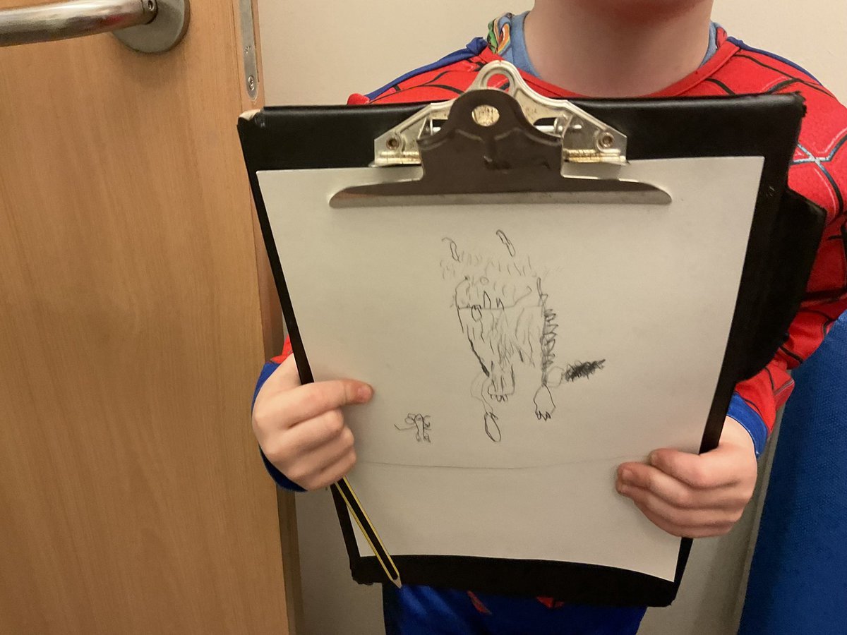 CragsSchool's tweet photo. During World Book Day our Reception children produced some fabulous artwork of the characters they were focusing on! We were so pleased with our results, showing ‘perseverance’ when it got tricky!😊💙 https://t.co/4sV9seOJw3