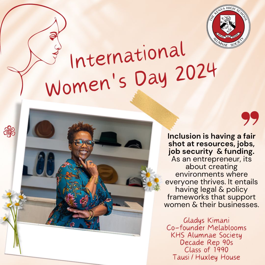 KHS_Alumnae's tweet photo. Celebrating the brilliance, resilience &amp; boundless potential of women! We honour the invaluable contributions, remarkable achievements &amp; unwavering strength of women like @waciru73!
#InternationalWomensDay #InspireInclusion #IWD2024
#ServireEstRegnare #ProudlyBomarian https://t.co/2pEJqBVV96
