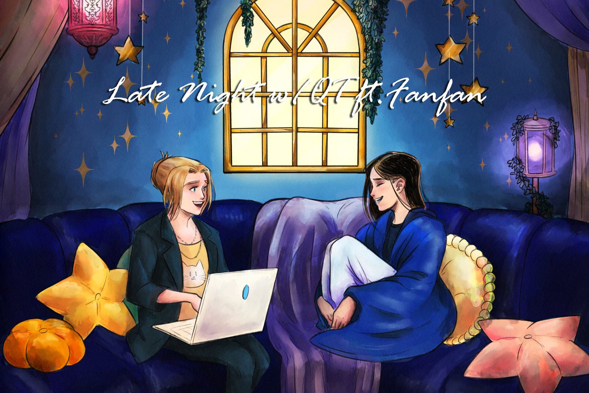 hk_drawss's tweet photo. Was watching the VOD for Late Night w/QT and this episode was so fun that I just needed to draw it~ https://t.co/y0WGzPw5jk