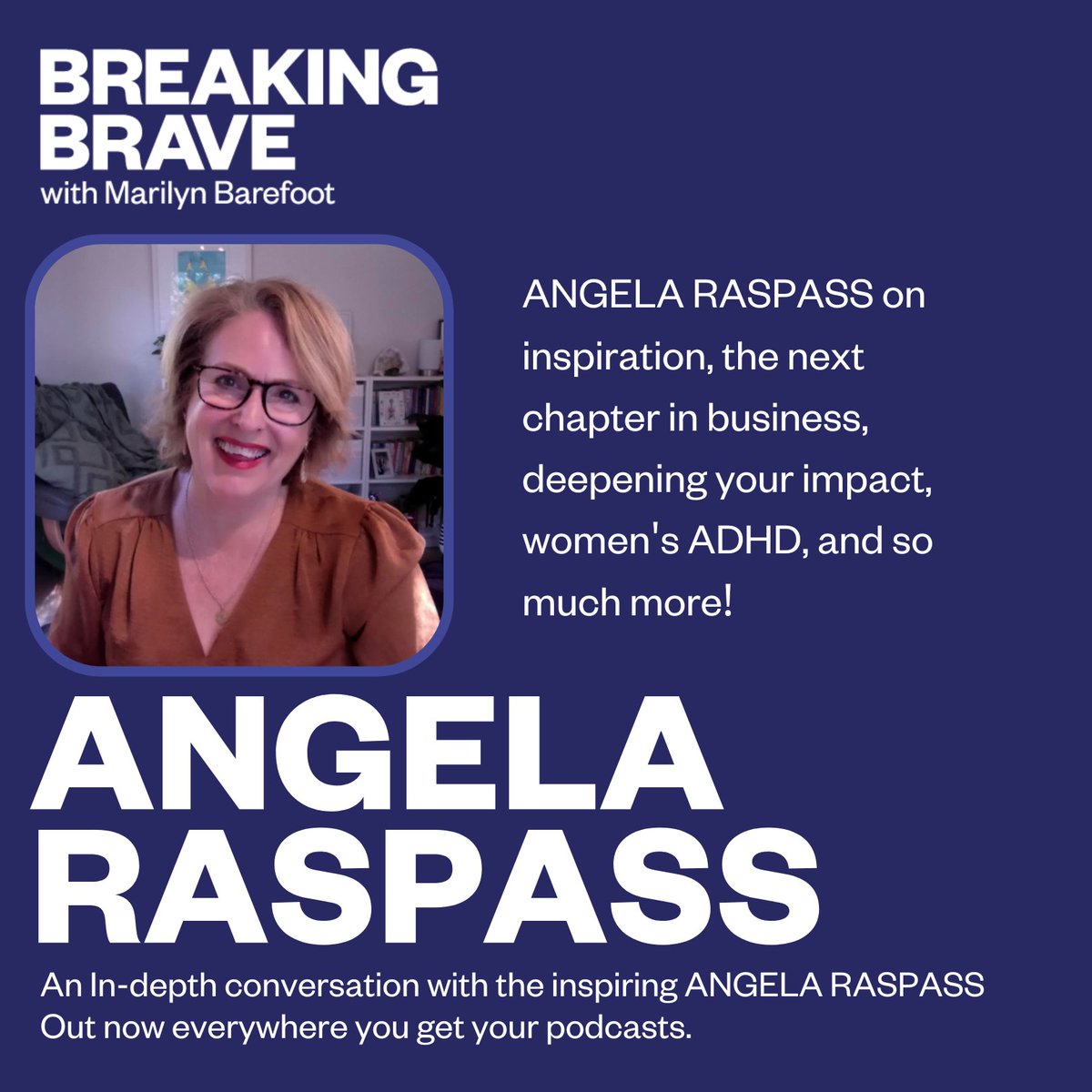 MarilynBarefoot's tweet photo. I am so thrilled to share this #BreakingBrave episode with you ! @AngelaRaspass is awesome ππI learned so much and hope you will too !!!
Thanks so much for checking it out. https://t.co/AaUJpSnEFH
Please send me a note ... I would love to hear from you ππ π https://t.co/KaHtTmhqXo
