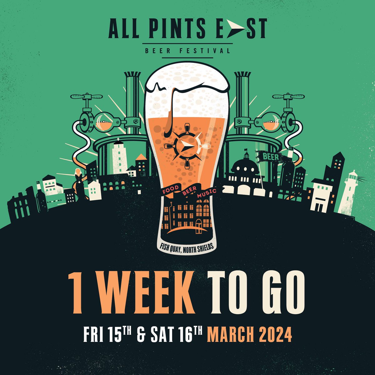 ONLY ONE WEEK TO GO! Until the Coast’s ultimate celebration of Craft Beer 16 bars and brewers selling the favourite and finest craft beer, live music & street food! Still time to get tickets from fastsoma.com/saltmarketsoci…