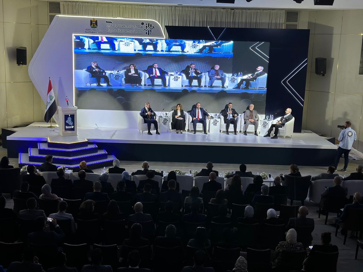 HishamHashimi's tweet photo. It was an honor and pleasure to be the sponsor for the Digital Economy Forum in Baghdad.

#digitaleconomy 
#digitaltransformation https://t.co/L2KlR6Gkey