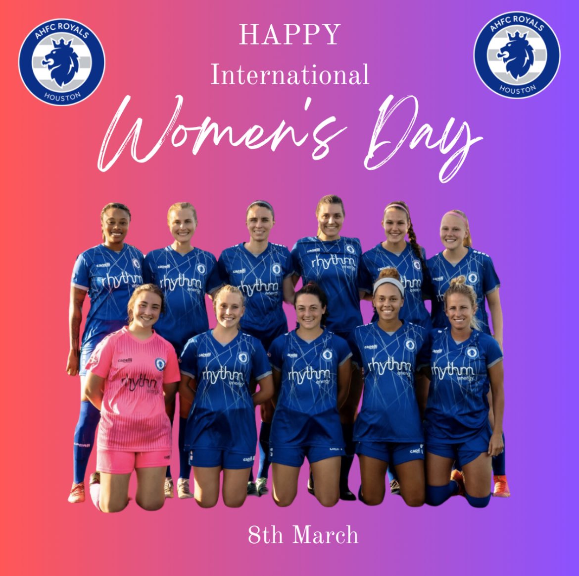 AHFCRoyals's tweet photo. Happy International Women’s Day from all at AHFC Royals. https://t.co/FhgGVqzPAY