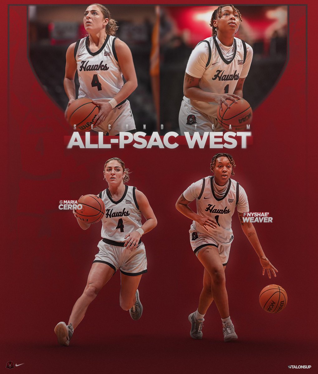IUP_WBB's tweet photo. Rahmena Henderson became the second player in program history to win PSAC West Defensive Player of the Year honors as a first team all-league performer. Maria Cerro and Nyshae’ Weaver were named All-PSAC West Second Team. 

#TalonsUp

📰| https://t.co/Hj9dxPuLVW https://t.co/u1glbfmcHB