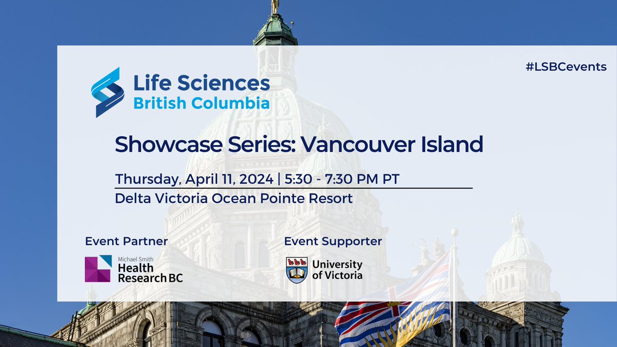 Join us for our Showcase Series: Vancouver Island, taking place on April 11 from 5:30 to 7:30 pm in Victoria. This event offers a unique opportunity to survey the high-caliber research and development coming out of the region. Secure your spot: lifesciencesbc.ca/event/showcase…