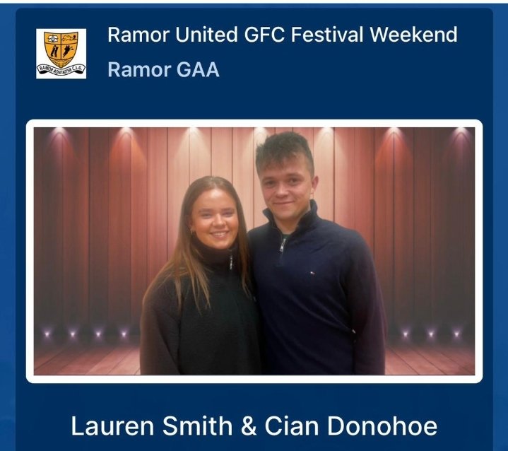 RamorUnited's tweet image. Next couple up for #ramorstrictly in @VirginiaCentre on March 16th are Lauren Smith &amp;amp; Cian Donohoe
@lurgan_ladies
@KnockbrideGFC

events54.com/event/ramor/ac…