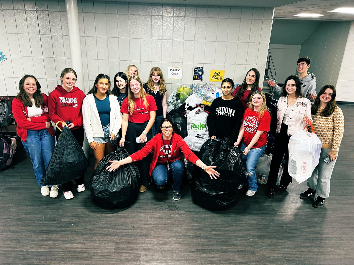 Over twenty five bags of plastic collected this week for the @NPHSClassCup Recycling Drive! We have the best students on the planet! @VoelzJames @MitchanerNPHS @MooreNPJH @SouthernHancock @NPHSBennett