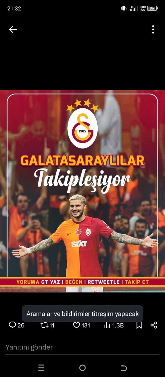 Kenetlen Galatasaray şampiyonluk için maç maç tam destek safları sıklaştır