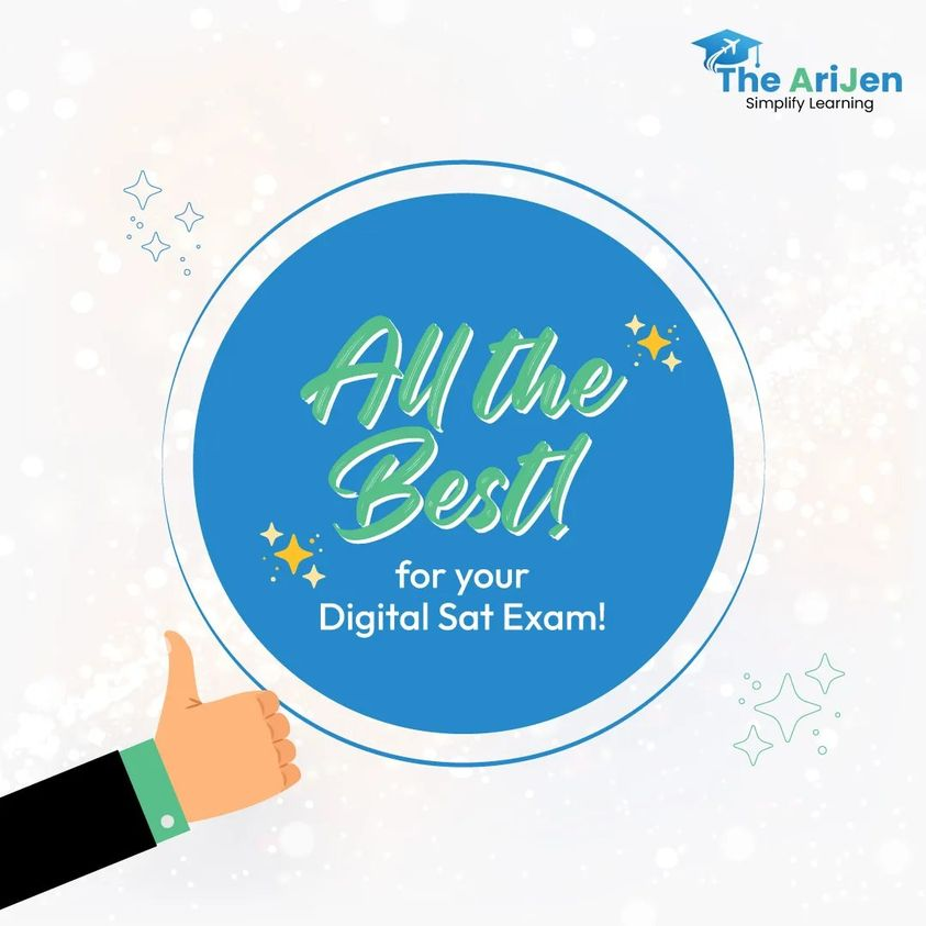 Apeksha8DAriJen's tweet photo. It's your time to rock. Let's do it.
All the best from team @the_arijen
Good luck to all taking the Digital SAT exam on 9th March, 2024! You've prepared well, now go ace it!
#studyabroad #satpreparation #studyinturkey #education #satmath #toefl #sattest #metropolkurslar https://t.co/DVqwhd967l