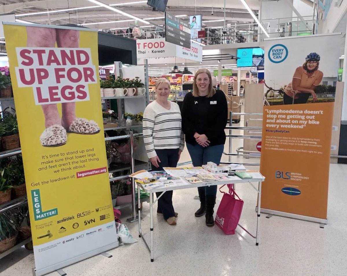 Great turn out at Asda Cumbernauld today - Lots of chat about lymphoedema and healthy leg tips - great to have chance to speak to people and hear their stories @UofGLymphoedema @strathcarron1 @BritishLymph @LegsMatter @NHSForthValley #LAW24