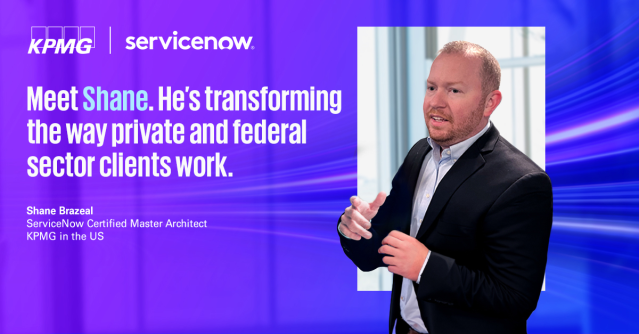 YorkChris's tweet photo. As part of our #CMASpotlight, we are excited to feature our ServiceNow Certified Master Architects—people like Shane Brazeal, a master at his trade with 13+ years of experience on the ServiceNow platform. #MakeTheDifference #ServiceNowCMA #KPMGFed https://t.co/JUqYmqp1N2 https://t.co/UaxMrvGB5H