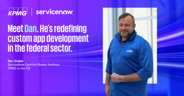 YorkChris's tweet photo. As part of our #CMASpotlight, we are featuring our ServiceNow Certified Master Architects—amazing technology specialists like Dan Gruber, a guru in building custom apps with skills that make the difference in the public sector. #ServiceNowCMA #KPMGFed https://t.co/29FjL1kEi3 https://t.co/cSGLaASIT6