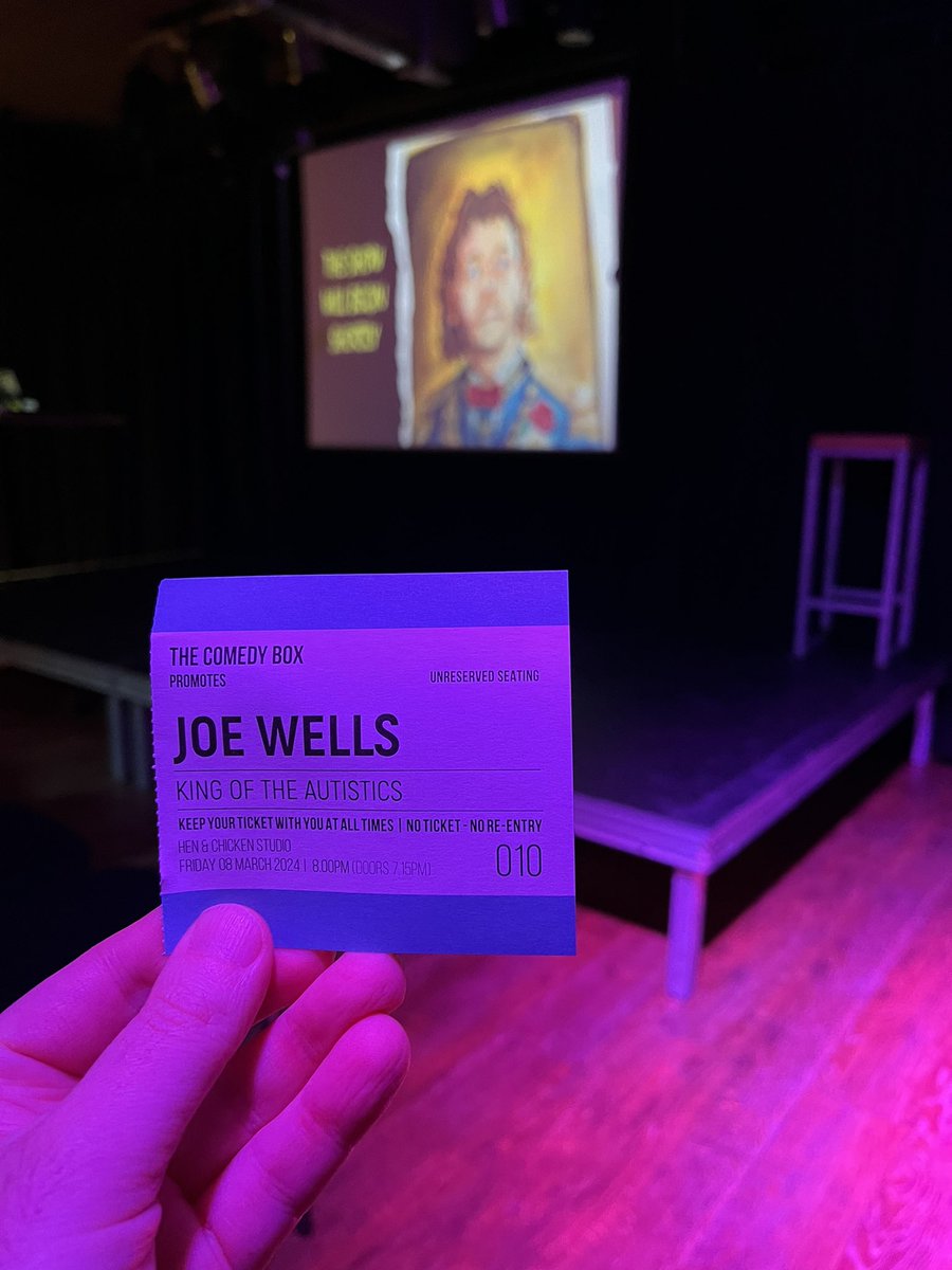 samdownie's tweet photo. Waiting for comedian #joewells @joewellscomic in bristol at @HenAndChicken , time for some #autistic moments. If you haven’t seen Joe before, watch his previous show #iamautistic here https://t.co/FfBxbC2Wa5 https://t.co/zcNw6jlDqG