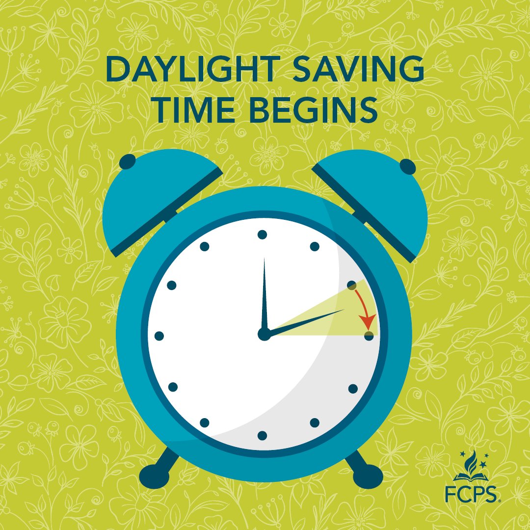 Sunday, March 10, at 2 a.m., daylight saving time begins. Don’t forget to move your clocks ahead one hour!