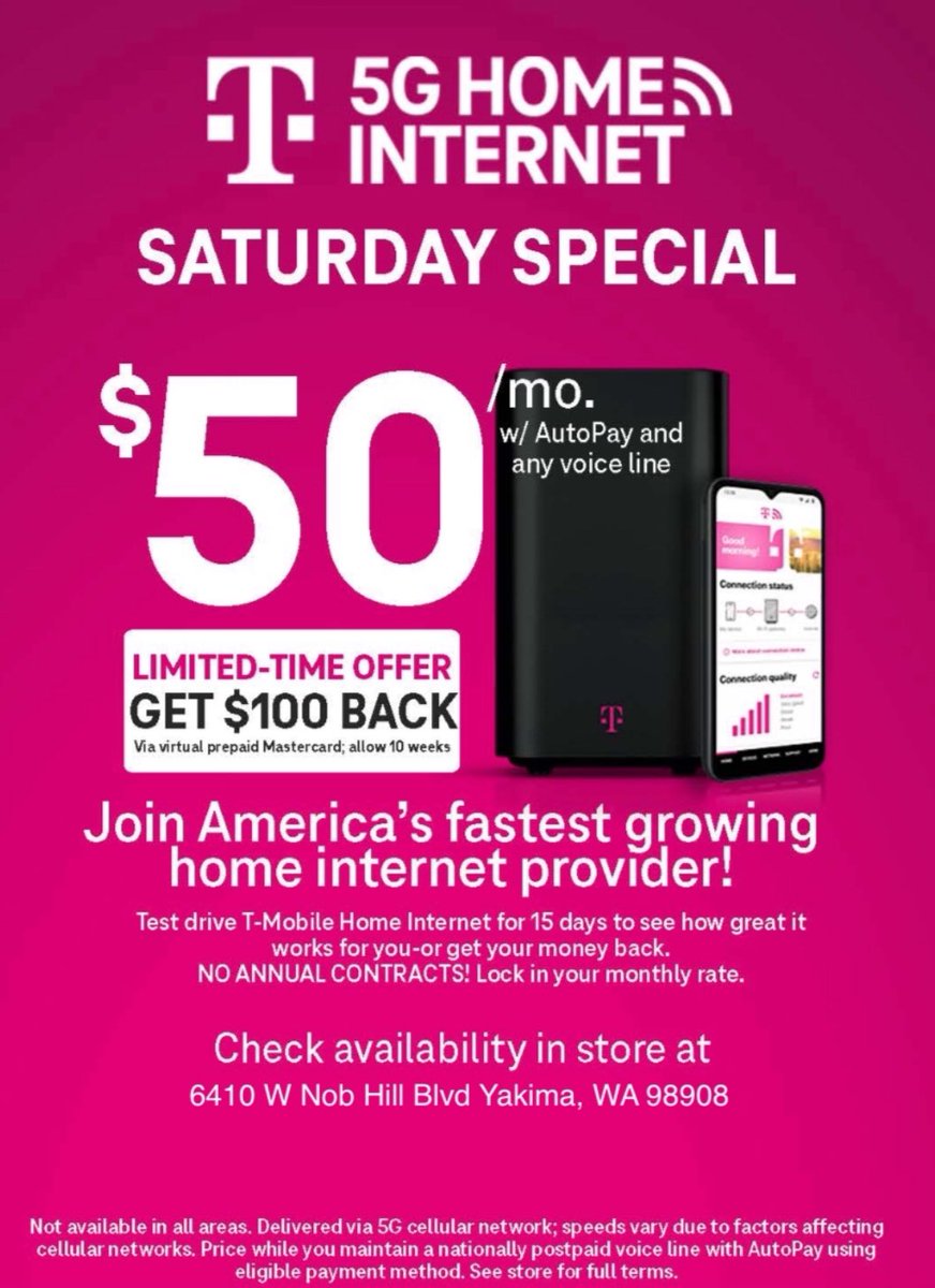 Terry Conduff ™ (@terryconduff) on Twitter photo “If you build it, they will come!” West Valley <a href="/TMobile/">T-Mobile</a> has built an “HSI Address Verification Checkpoint,” and we are ready to serve the great people of <a href="/yakimavalley/">Yakima Valley</a>! <a href="/yakima_herald/">Yakima Herald-Republic</a> <a href="/YVFWC/">Yakima Valley Farm Workers Clinic</a> <a href="/yv_memorial/">Multicare Yakima Memorial</a> <a href="/YHRSports/">Yakima Herald-Republic sports</a> <a href="/YakimaSheriff/">Yakima County Sheriff's Office</a> <a href="/yakimapolice/">Yakima P.D.</a> <a href="/YakimaChamber1/">Yakima Chamber</a> <a href="/PippinsBaseball/">Yakima Valley Pippins</a> “If you build it, they will come!” West Valley <a href="/TMobile/">T-Mobile</a> has built an “HSI Address Verification Checkpoint,” and we are ready to serve the great people of <a href="/yakimavalley/">Yakima Valley</a>! <a href="/yakima_herald/">Yakima Herald-Republic</a> <a href="/YVFWC/">Yakima Valley Farm Workers Clinic</a> <a href="/yv_memorial/">Multicare Yakima Memorial</a> <a href="/YHRSports/">Yakima Herald-Republic sports</a> <a href="/YakimaSheriff/">Yakima County Sheriff's Office</a> <a href="/yakimapolice/">Yakima P.D.</a> <a href="/YakimaChamber1/">Yakima Chamber</a> <a href="/PippinsBaseball/">Yakima Valley Pippins</a>